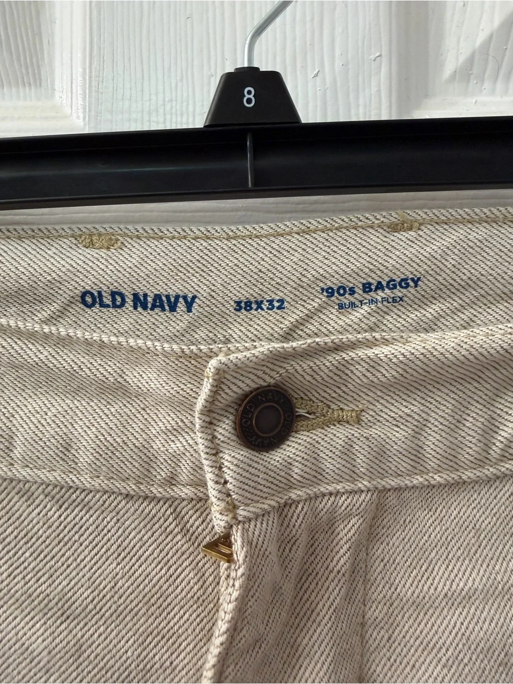 Old Navy Men's 90’s Baggy Khaki Double Knee Carpenter Pants 38x32 Built in Flex